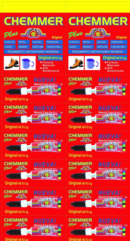 PEGAMENTO CHEMMER ROJO