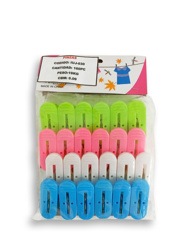 HORQUILLA PLASTICA COLORES (24 PCS)