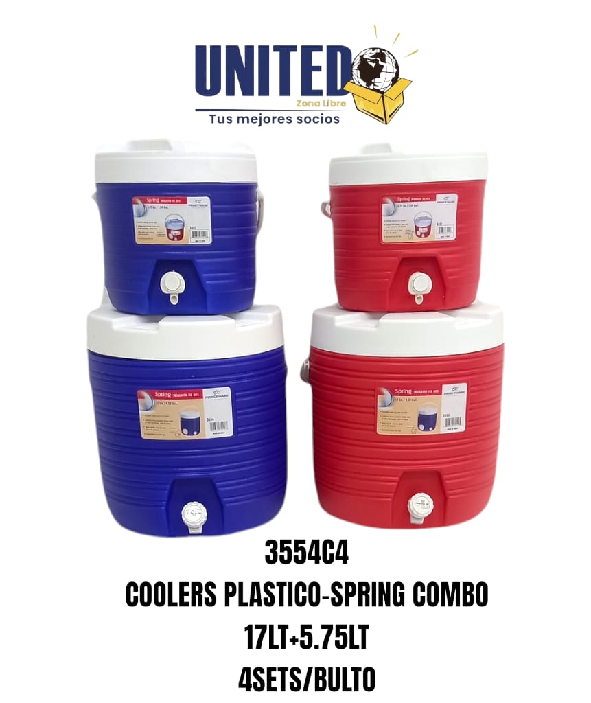 COOLERS PLÁSTICO - SPRING COMBO 17LT + 5.75LT