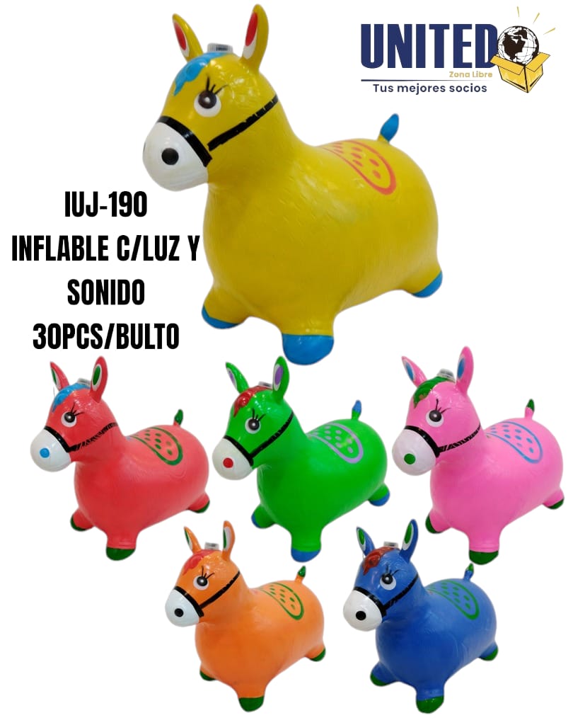 ANIMAL INFLABLE C/LUZ Y SONIDO