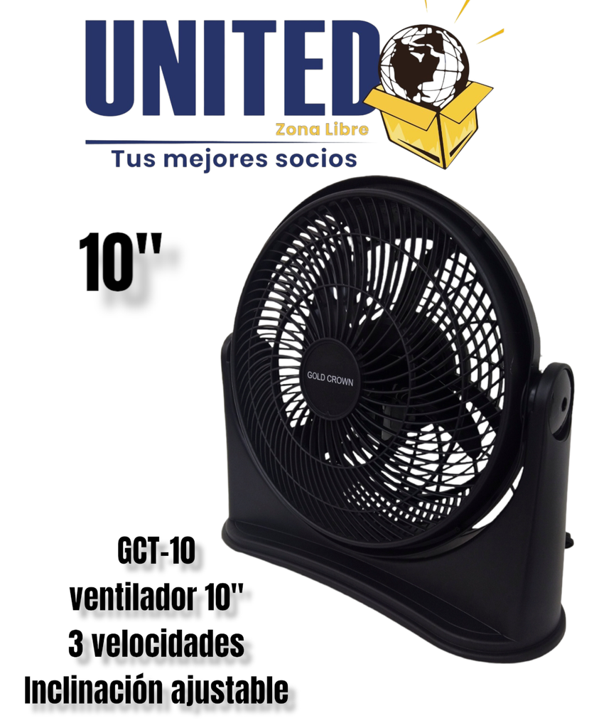 VENTILADOR TURBO 10" - NEGRO