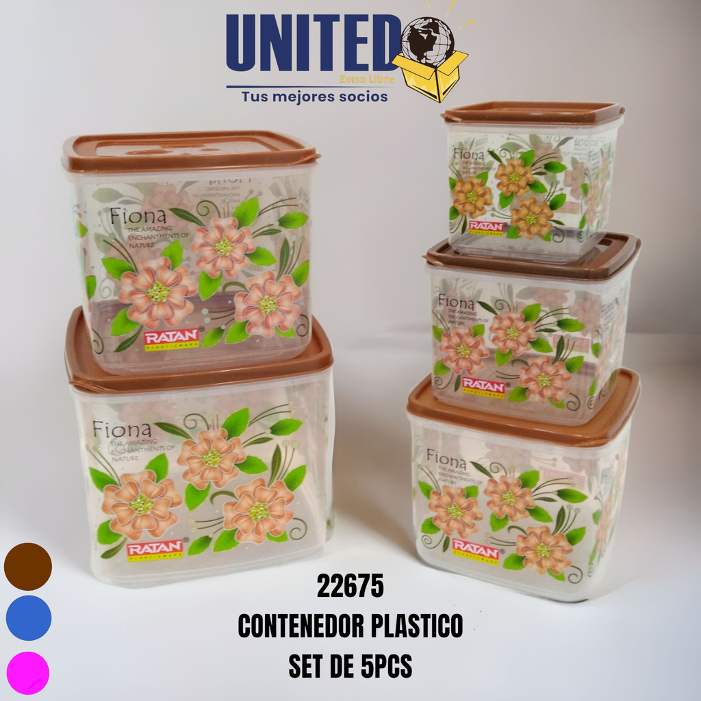 CONTENEDOR DEC CUBO 5PCS C/TAPA (117-121)