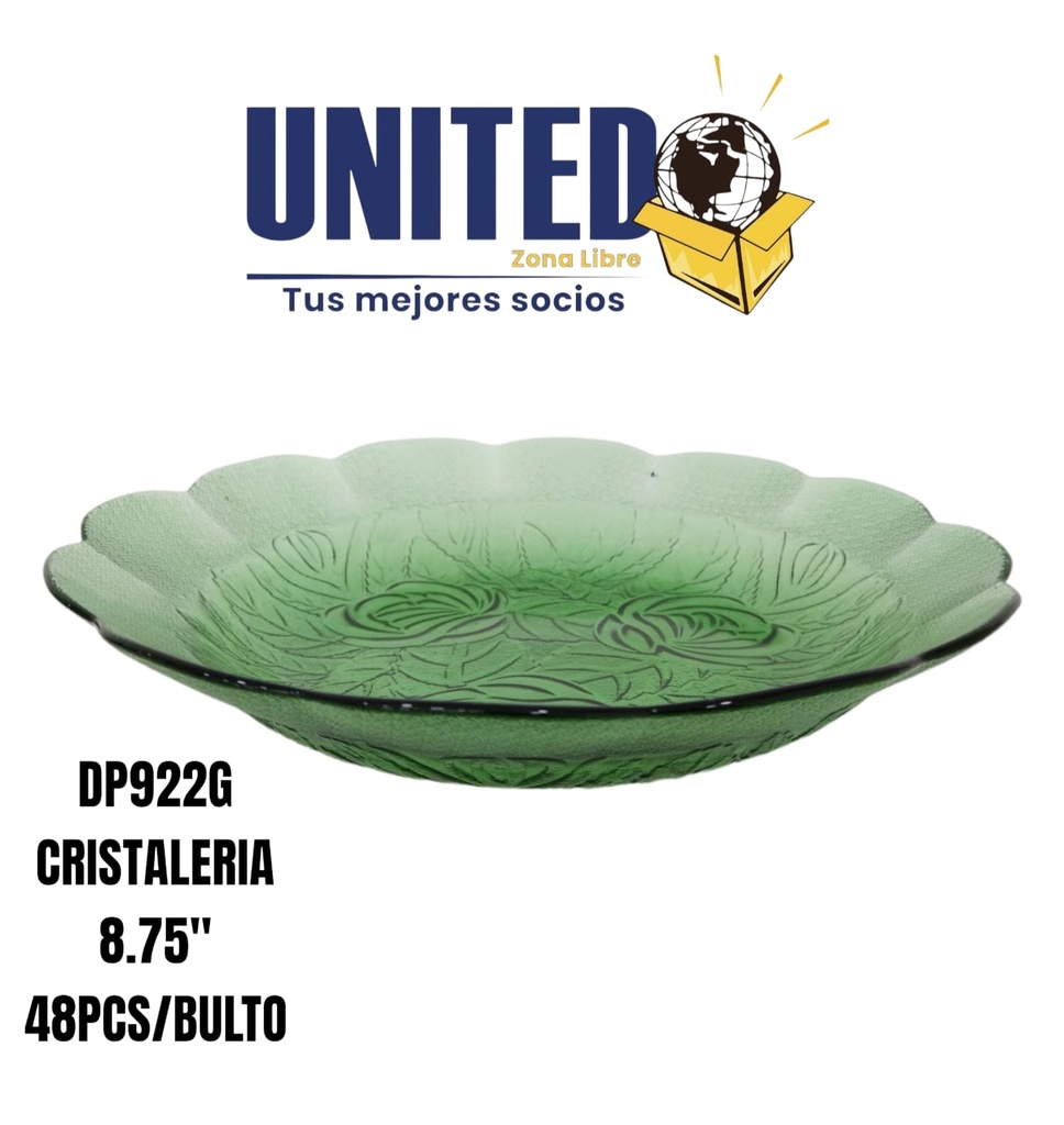 PLATO HONDO DE VIDRIO COLOR CAFÉ DE 8.75" (copia)