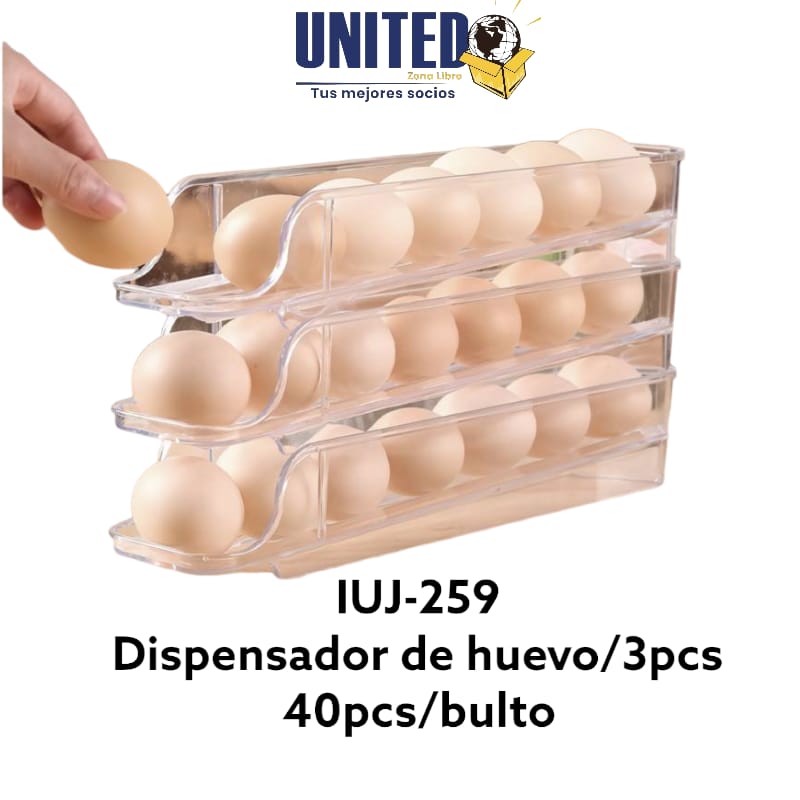 DISPENSADOR DE HUEVOS - 3 NIVELES