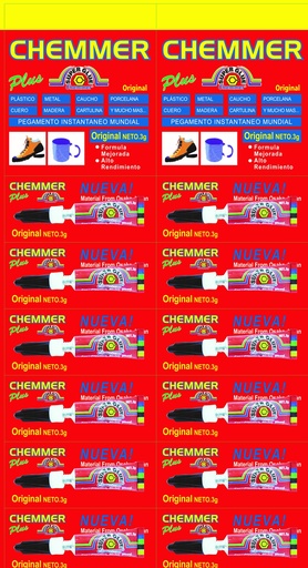 [3105R5] PEGAMENTO CHEMMER ROJO