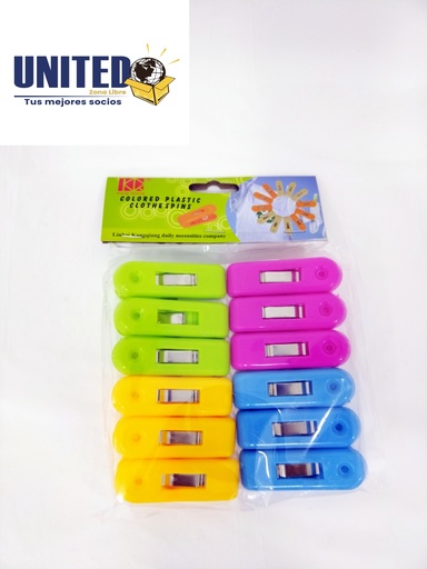 [IUJ-032] PINZA PLASTICA (12 PCS)