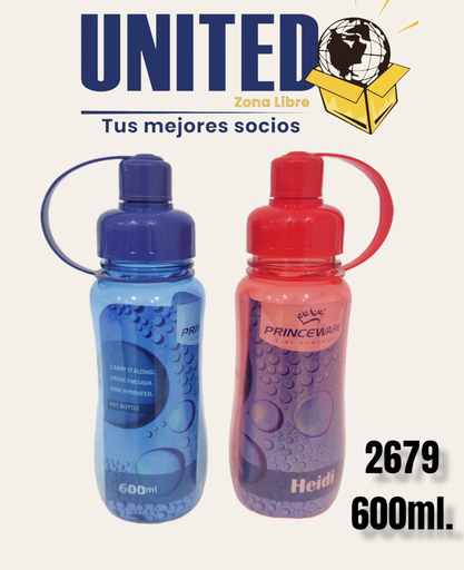 [2679-PET] BOTELLA PARA AGUA 600ML