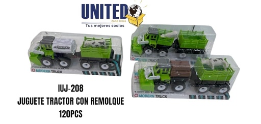 [IUJ-208] JUGUETE TRACTOR CON REMOLQUE