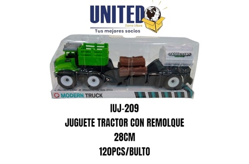 [IUJ-209] JUGUETE TRACTOR CON REMOLQUE