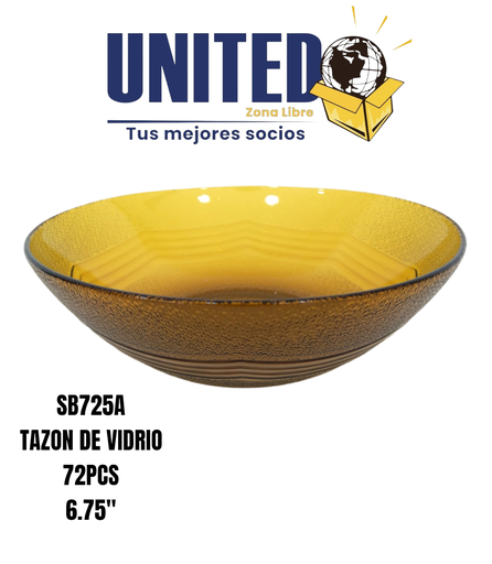 [SB725A] TAZON DE VIDRIO COLOR CAFÉ DE 6.75" (copia)