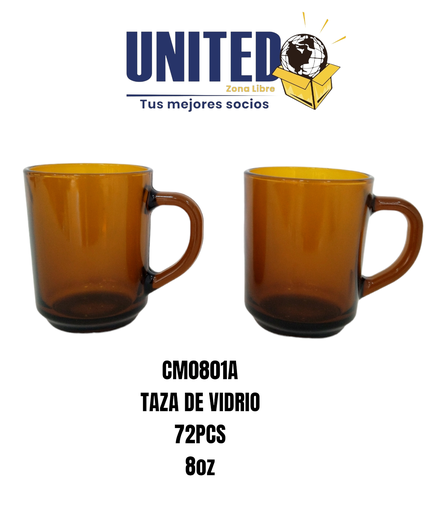 [CM0801A] TAZON DE VIDRIO COLOR CAFÉ DE 6.75" (copia)