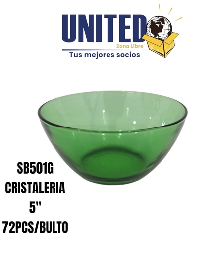 [SB501G] TAZON DE VIDRIO COLOR VERDE DE 5"