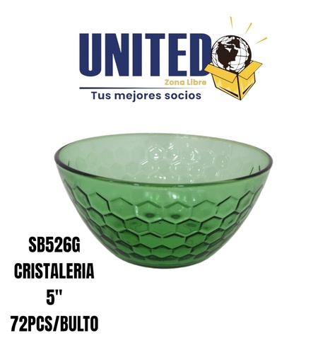 [SB526G] TAZON DE VIDRIO COLOR VERDE DE 5" (copia)