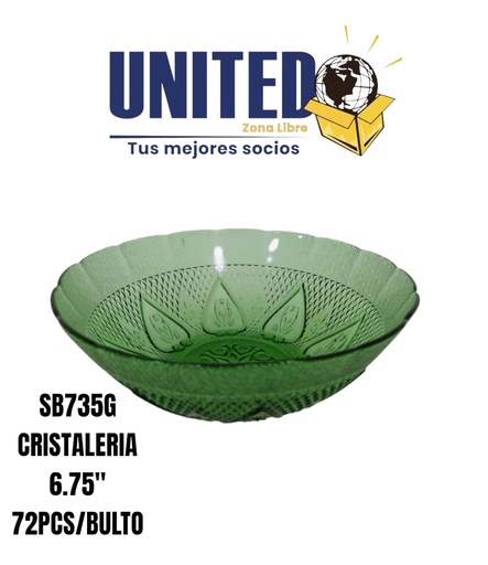 [SB735G] TAZON DE VIDRIO COLOR VERDE DE 6.75" (copia)
