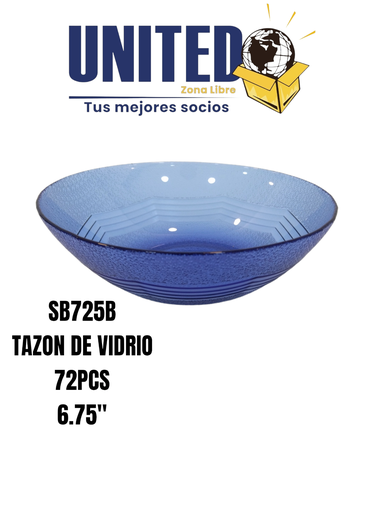 [SB725B] TAZON DE VIDRIO COLOR AZUL DE 6.75" (copia)