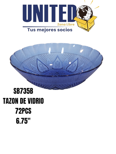 [SB735B] TAZON DE VIDRIO COLOR AZUL DE 6.75" (copia)