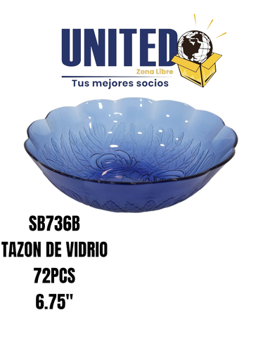 [SB736B] TAZON DE VIDRIO COLOR AZUL DE 6.75" (copia)