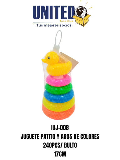 [IUJ-008] JUGUETE PATITO C/AROS DE COLORES