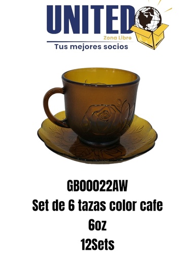 [GB00022AW] PLATO HONDO DE VIDRIO COLOR CAFÉ DE 8.75" (copia)