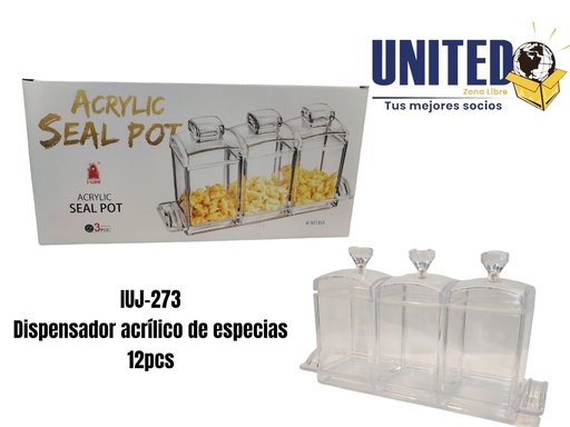 [IUJ-273] DISPENSADOR ACRILICO 3 EN 1