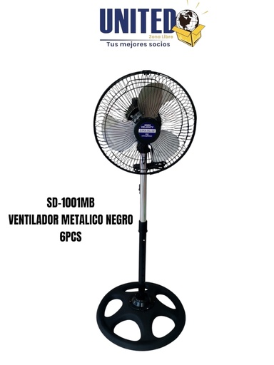 [SD-1001MB] VENTILADOR 10" PARRILLA METALICA - SD (NEGRO)