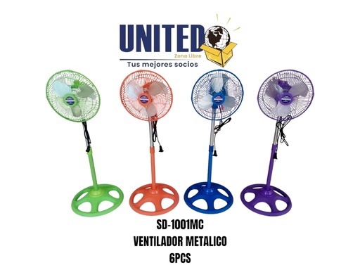 [SD-1001MC] VENTILADOR 10" PARRILLA METALICA - SD (COLORES)